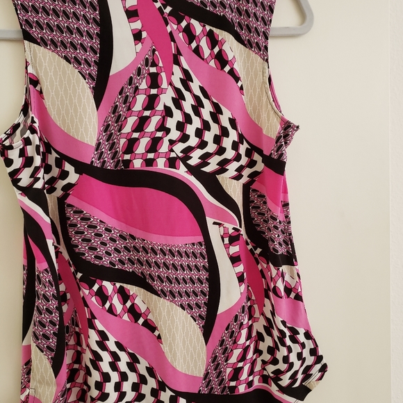 EUC Linda Matthews Sleeveless Zip Front Top,Sz.S/P - Picture 4 of 4